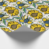 Traditioneel Ests bloemenborduurwerk Cadeaupapier (Hoek)