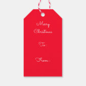 Traditioneel feestelijk kerstcadeau Label Cadeaulabel (Achterkant)