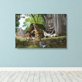 Traditioneel foie gras ganzen boerderij canvas (Insitu (Houten vloer))