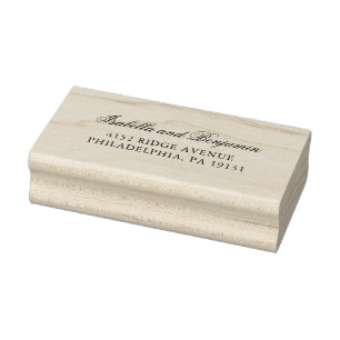 Traditioneel formeel elegante trouwretouradres rubberstempel