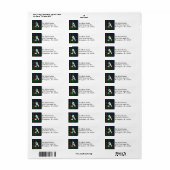 Traditioneel gedeponeerd monogram Allison Tartan Etiket (Full Sheet)