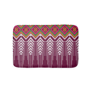 Traditioneel geometrisch etnisch patroon badmat