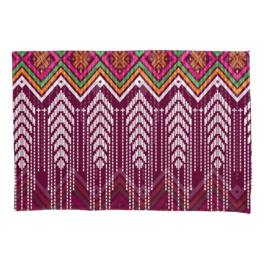 Traditioneel geometrisch etnisch patroon kussensloop (Voorkant)