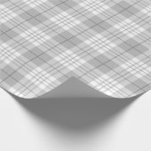 Traditioneel geruit patroon van grijs cadeaupapier (Hoek)