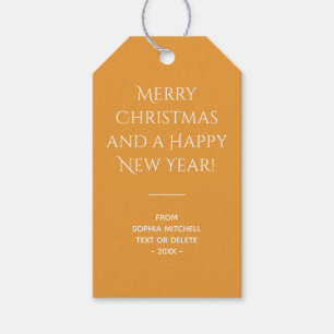 Traditioneel - Gouden Sinaasappel - Minimalistisch Cadeaulabel