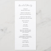 Traditioneel grijze elegante bruiloft programma (Achterkant)