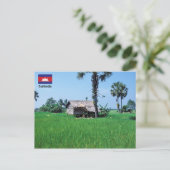 Traditioneel huis - Cambodja Briefkaart (Staand voorkant)