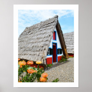 Traditioneel huis in Santana, Madeira Poster