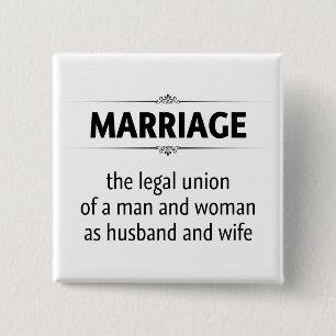 Traditioneel huwelijk vierkante button 5,1 cm