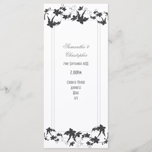 Traditioneel huwelijksprogramma voor de bloemetjes programma (Voorkant)