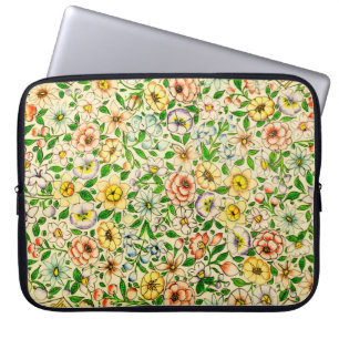 Traditioneel Indiaas lente bloemontwerp Laptop Sleeve