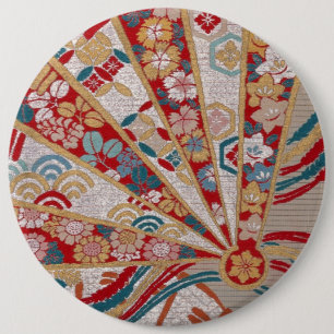 Traditioneel Japans fabric-ontwerp Ronde Button 6,0 Cm