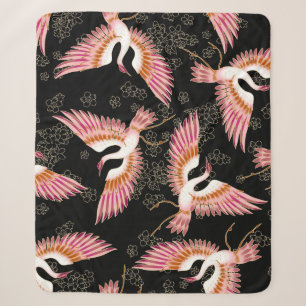 Traditioneel Japans Kimono motieven patroon Sherpa Deken