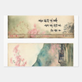 Traditioneel Japans landschap Verf ephemera No6 Inpakpapier Vel (Voorkant 2)