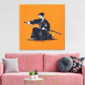 Traditioneel Japans Samurai schilderCanvas afdrukk Canvas Afdruk (Insitu (Woonkamer))