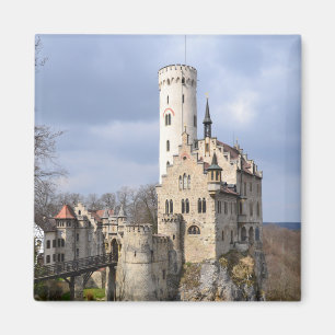 Traditioneel kasteel op Cliff op dag van de troep Magneet