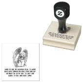 Traditioneel Katholiek Bewaker Engel Gebed Rubberstempel (Gestempeld)