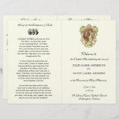 Traditioneel Katholiek Latijn Mis Huwelijk Program (Voorkant / Achterkant)