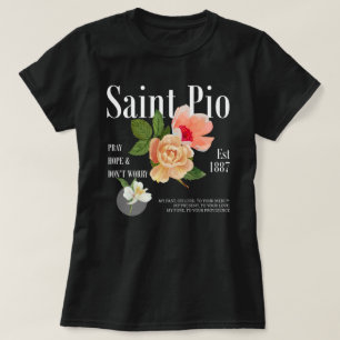 Traditioneel Katholiek Shirt, Saint Pio Bijbelvers T-shirt