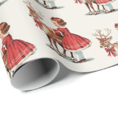 Traditioneel kattenkerstpapier cadeaupapier (Rol Hoek)