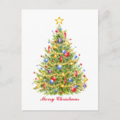 Traditioneel kerstboom Briefkaart vrolijk helder (Voorkant)
