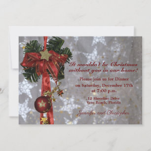 Traditioneel kerstdiner kaart