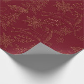 Traditioneel kerstpatroonpapier cadeaupapier (Hoek)