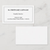 Traditioneel, klassiek en  Visitekaartje (Voorkant / Achterkant)