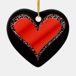 Traditioneel Klassiek Hartvormig Valentijnsdag Orn Keramisch Ornament