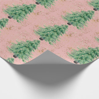 Traditioneel/klassiek kerstboompapier cadeaupapier