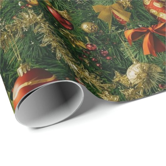 Traditioneel/klassiek kerstpapier cadeaupapier (Rol Hoek)