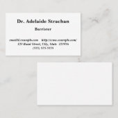 Traditioneel, Klassiek Visitekaartje (Voorkant / Achterkant)