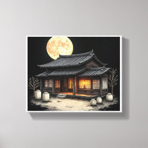 Traditioneel Koreaans huis Canvas Afdruk