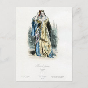 Traditioneel kostuum van de Griekse prinses Briefkaart