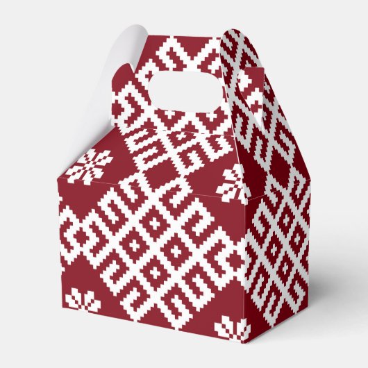 Traditioneel Lets rood ontwerp Bedankdoosjes (Voorkant Zijde)