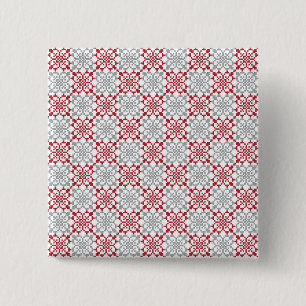 Traditioneel Lets ZON teken geometrisch patroon II Vierkante Button 5,1 Cm