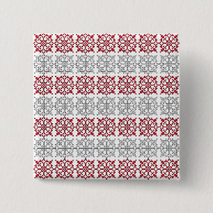 Traditioneel Lets ZUN-teken geometrisch patroon I Vierkante Button 5,1 Cm