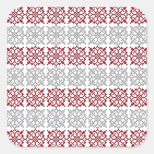 Traditioneel Lets ZUN-teken geometrisch patroon I Vierkante Sticker (Voorkant)