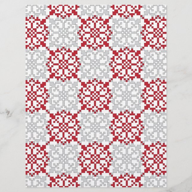 Traditioneel Lets ZUN-teken geometrisch patroon II (Voorkant)