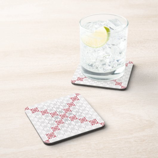 Traditioneel Lets ZUN-teken geometrisch patroon II Bier Onderzetter (Rechterzijde)