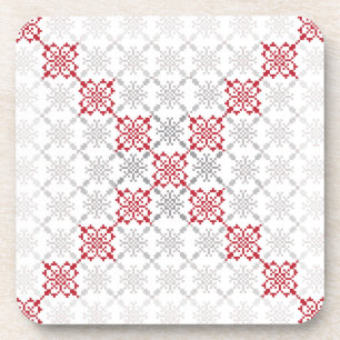 Traditioneel Lets ZUN-teken geometrisch patroon II Bier Onderzetter