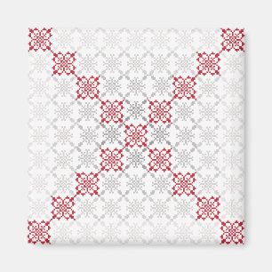 Traditioneel Lets ZUN-teken geometrisch patroon II Magneet