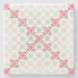 Traditioneel Lets ZUN-teken geometrisch patroon II Stenen Onderzetter