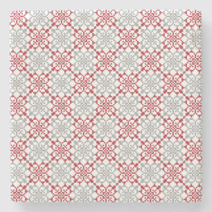 Traditioneel Lets ZUN-teken geometrisch patroon II Stenen Onderzetter