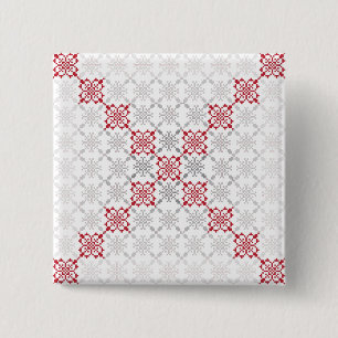 Traditioneel Lets ZUN-teken geometrisch patroon II Vierkante Button 5,1 Cm