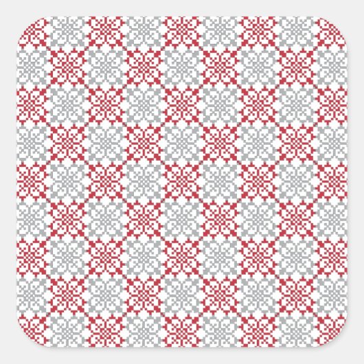 Traditioneel Lets ZUN-teken geometrisch patroon II Vierkante Sticker (Voorkant)