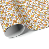 Traditioneel Lets ZUN-teken geometrisch patroon V Cadeaupapier (Rol Hoek)