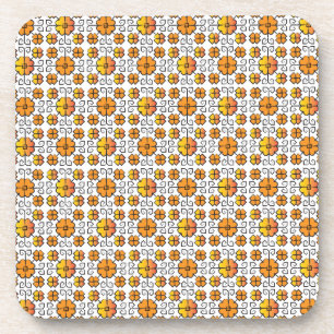 Traditioneel Lets ZUN-teken geometrisch patroon V Drankjes Onderzetter