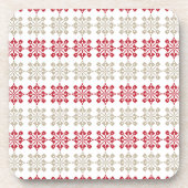 Traditioneel Lets ZUN-teken geometrisch patroon VI Bier Onderzetter (Voorkant)