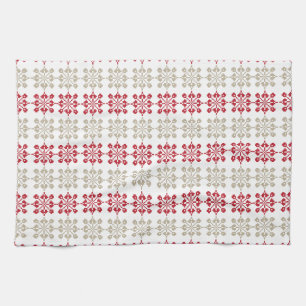 Traditioneel Lets ZUN-teken geometrisch patroon VI Theedoek